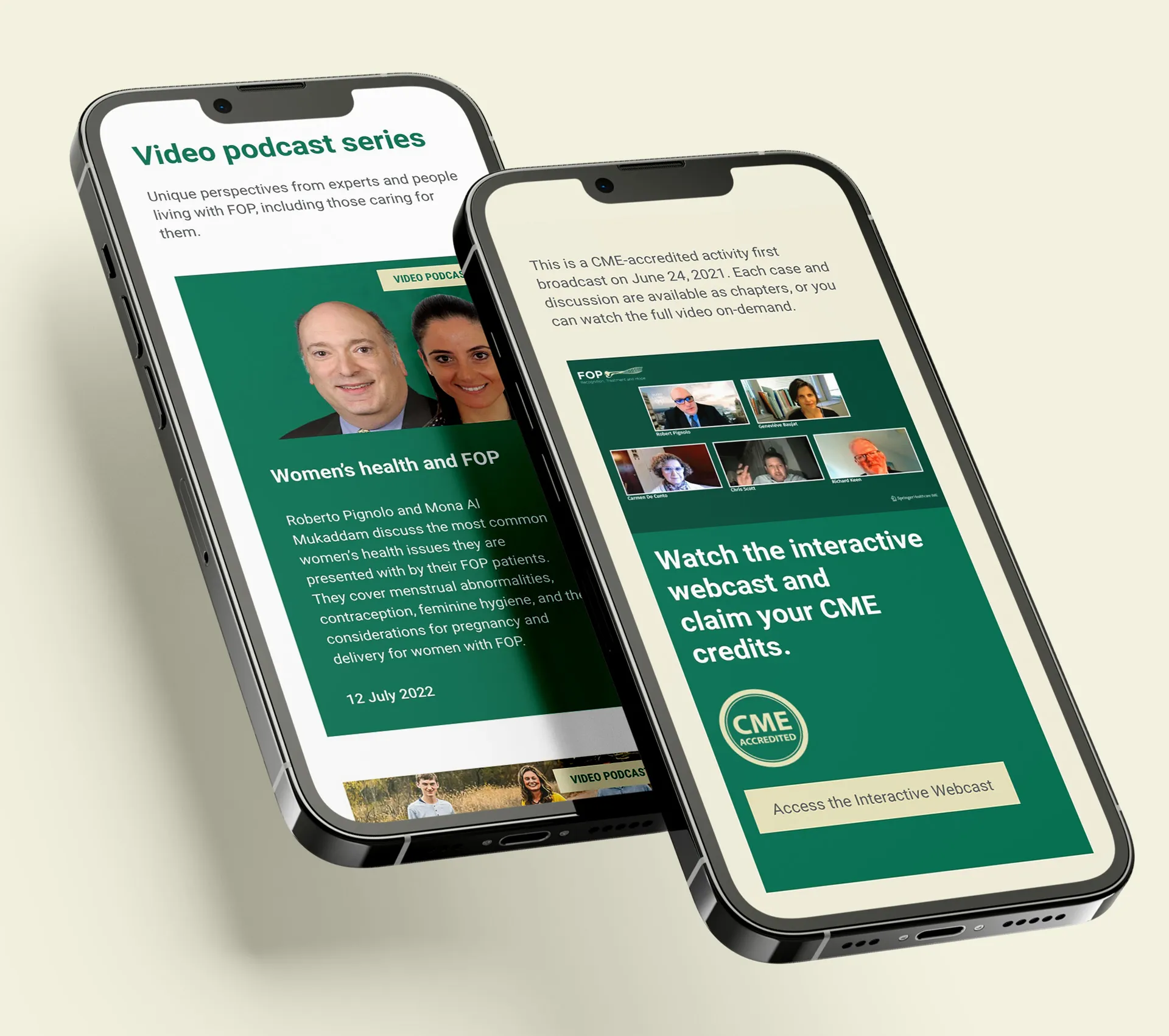 Springer Health+ FOP program on mobile devices