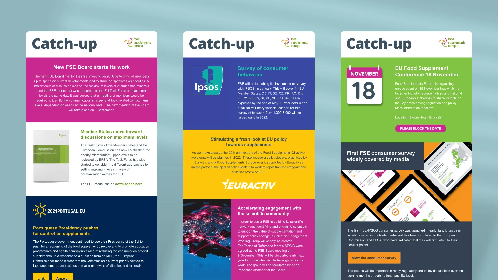 Food Supplements Europe Catch-up email